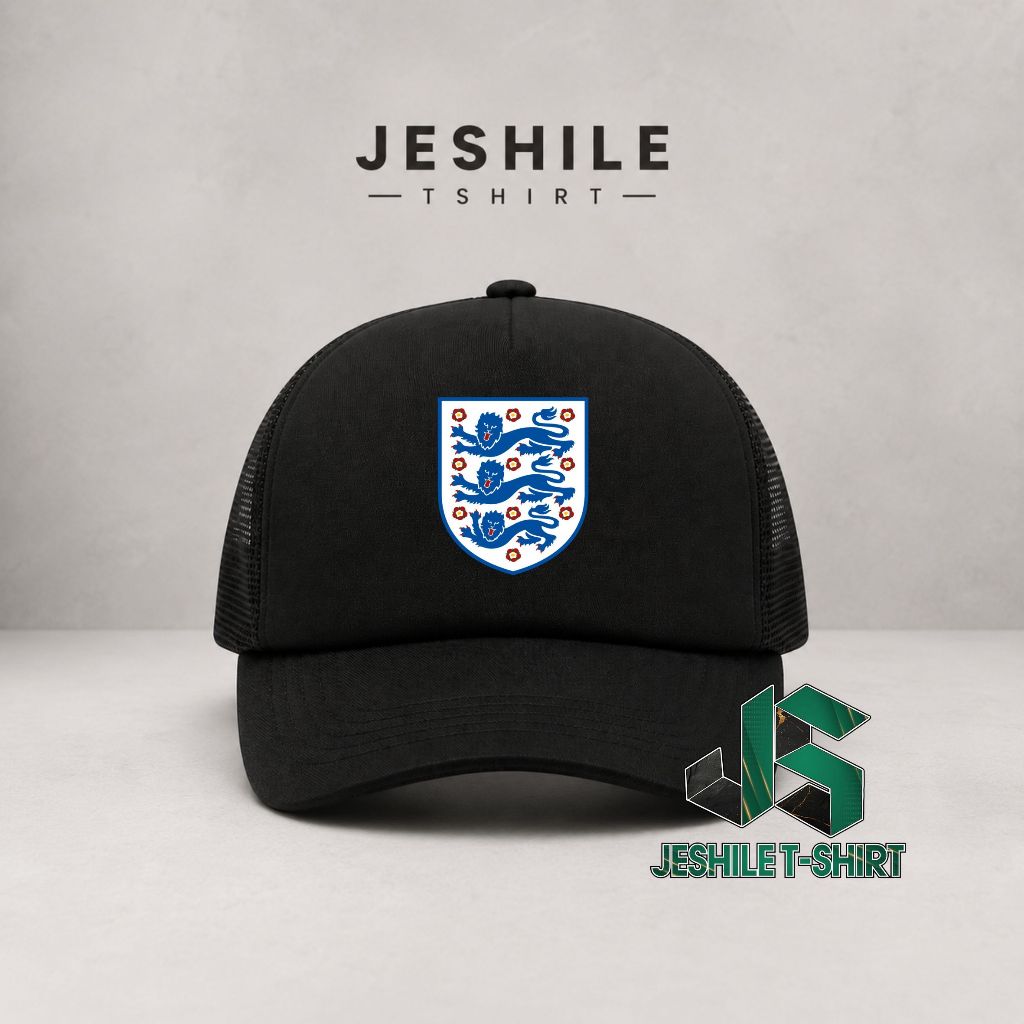 หมวกตาข่าย Trucker Hat England logo Adult Men Women พรีเมี่ยมคุณภาพสูง By Jeshile T-Shirt