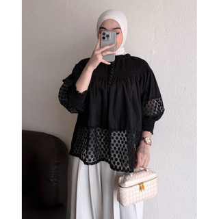 Floral Id - Blouse Lace Brukat Azalea Atasan Wanita Variasi Lace Brukat Simple Kekinian dengan Desain Elegan dan Nyaman