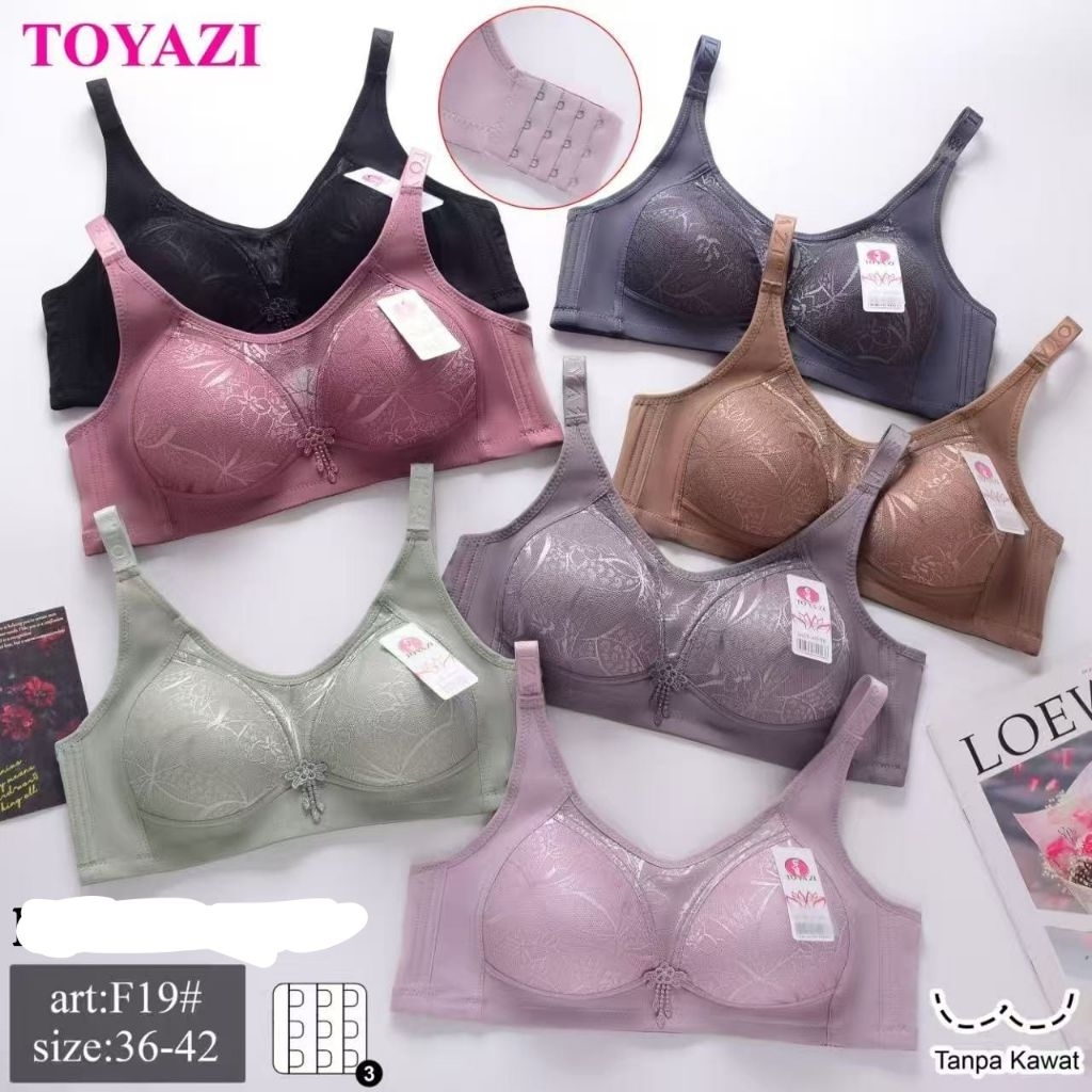 BH KEMBEM BRA มุ้งนําเข้า CUP B | ถ้วยขนาดใหญ่ C พร้อมสายไฟ 3 ตะขอของเล่น 36-42 STRETCHY ELASTIC COO