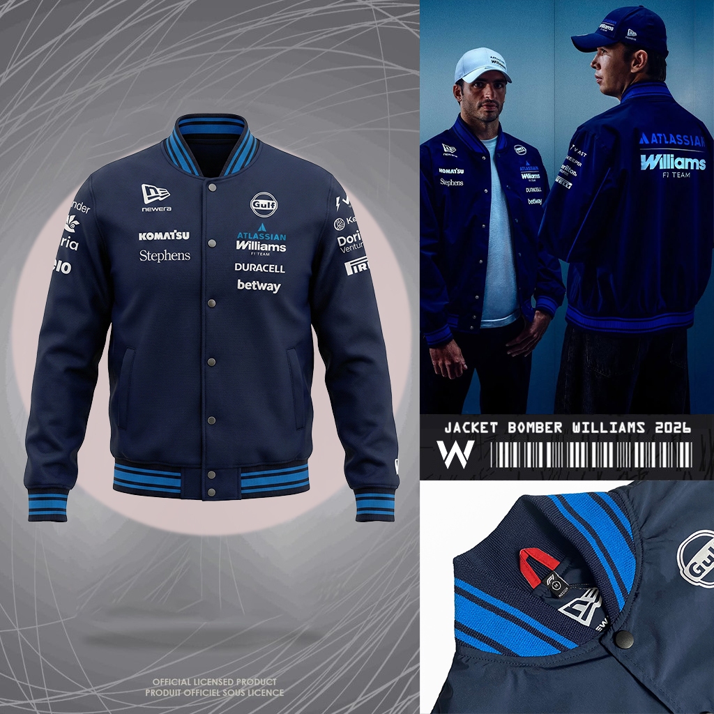 Williams Racing 2026 Bomber Jacket Formula One f1 Premium Jacket