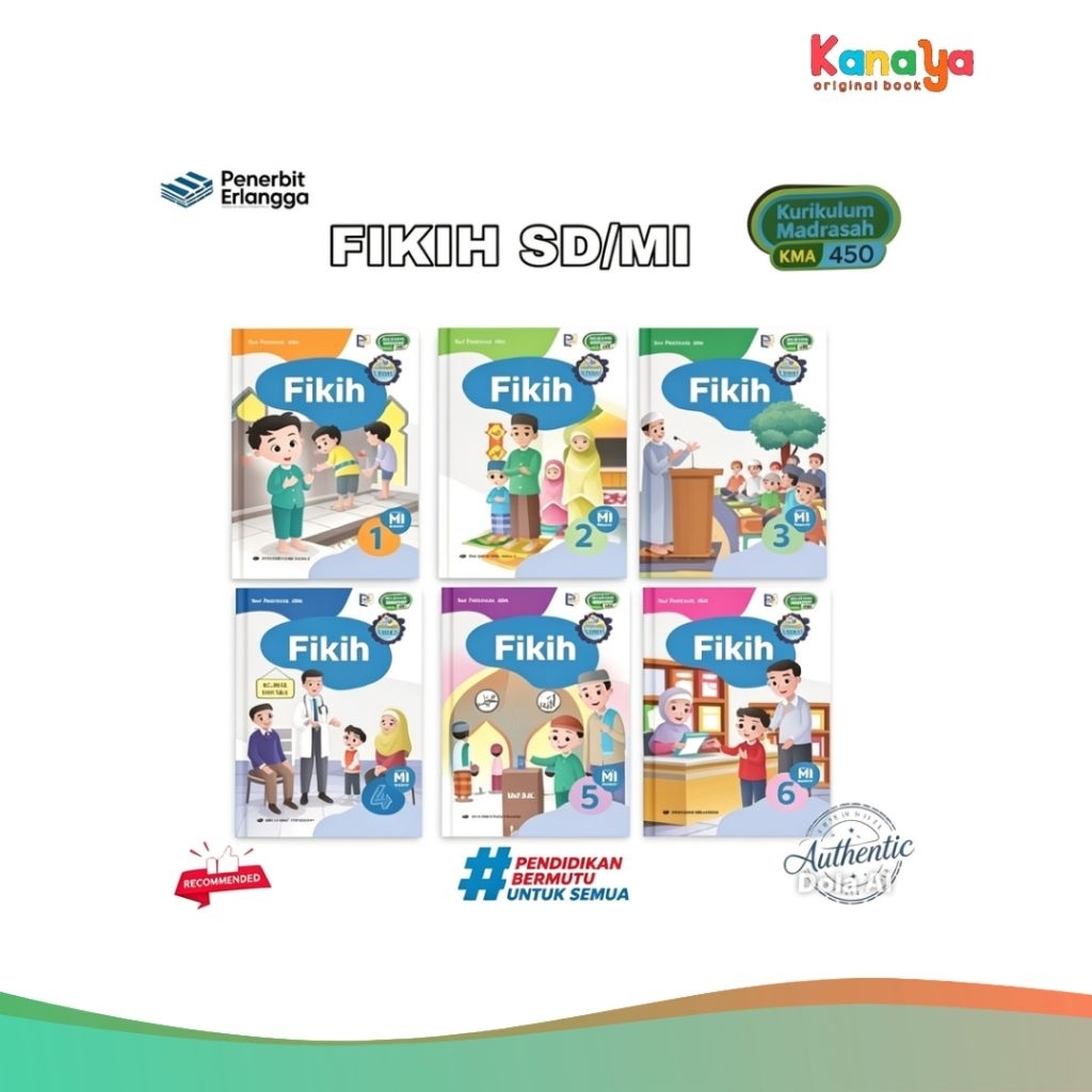 Erlangga - Fiqh Book MI 1 2 3 4 5 6 Madrasah Curriculum KMA 450