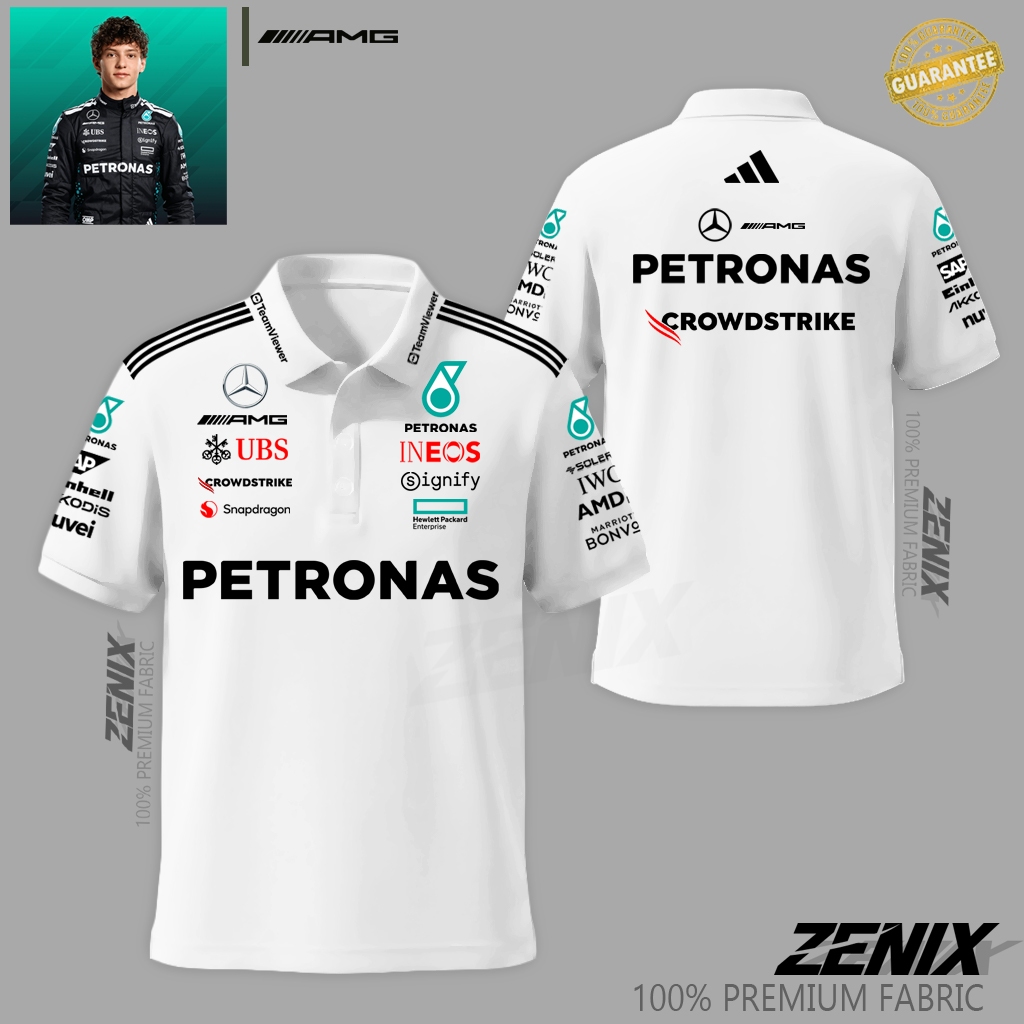 เสื้อโปโล Marcdes-AMG Petronas Formula 1 พรีเมี่ยมล่าสุด