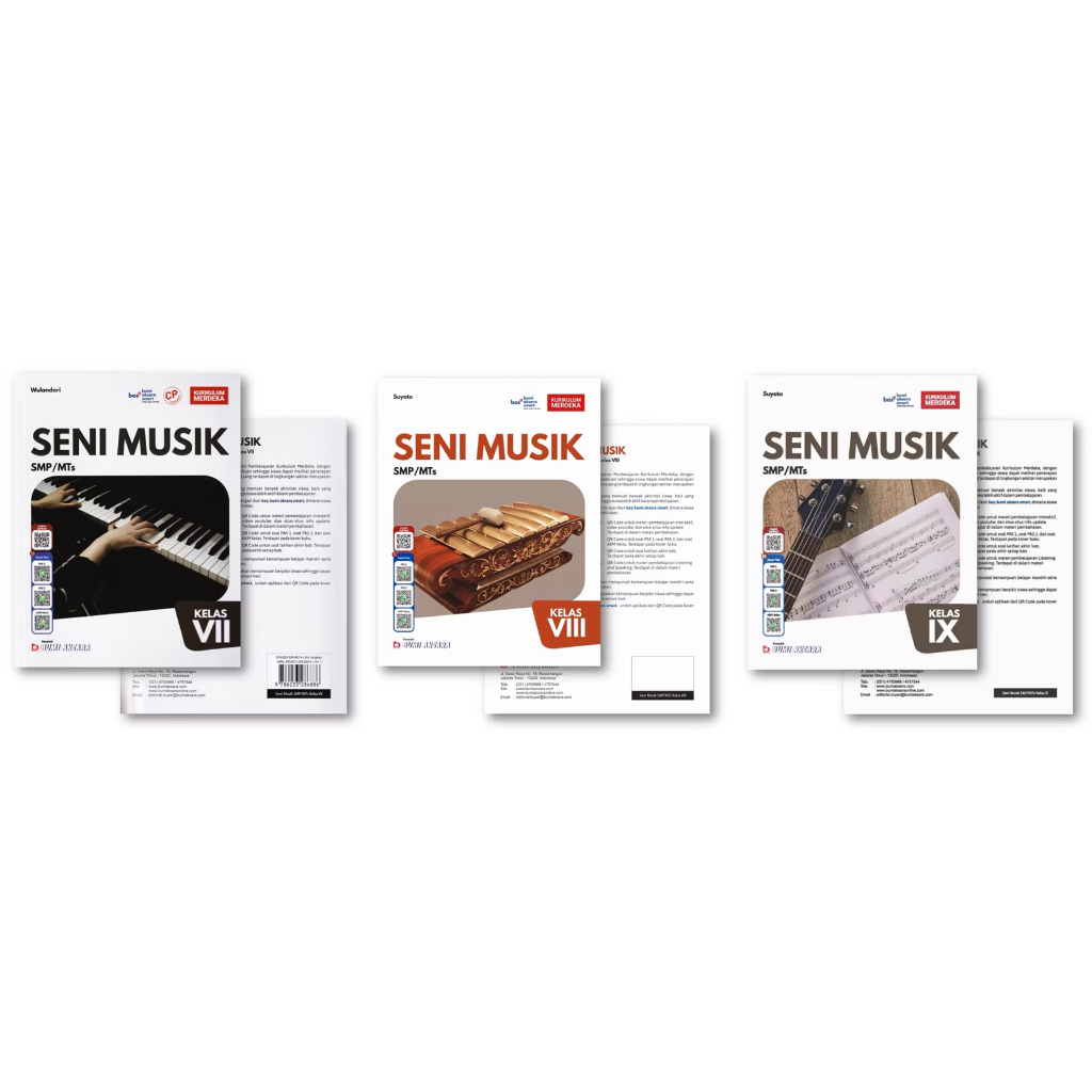 Original Bumi Aksara Music Art Class 7 8 9 SMP MTs หลักสูตรอิสระล่าสุด CP