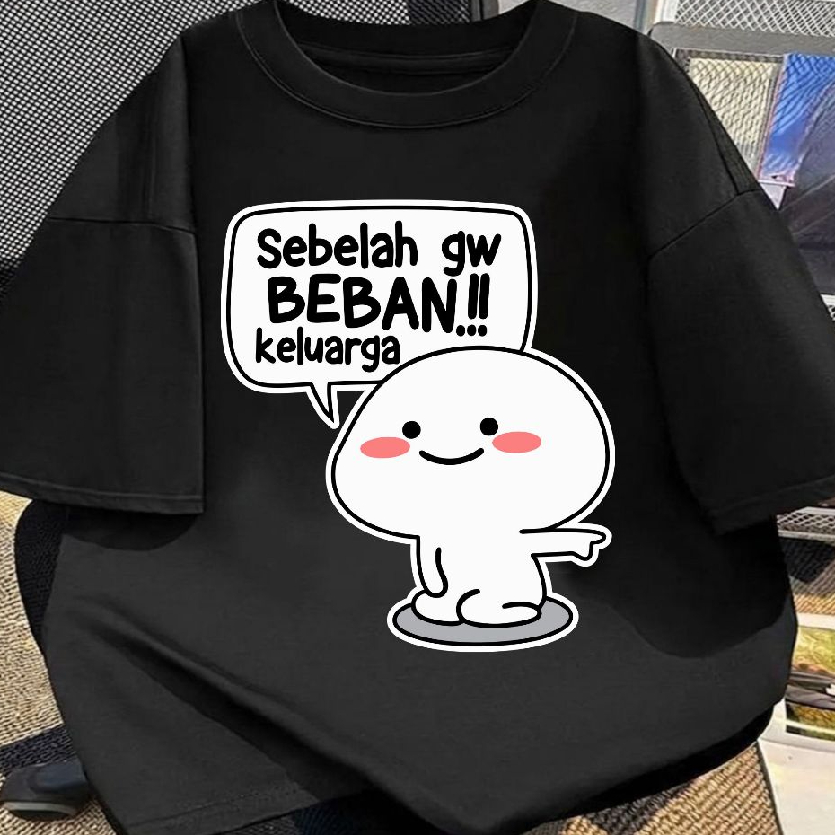 DAILY URBAN / / เสื้อยืดสีดําญี่ปุ่น EMO A SIDE OF FAMILY LOAD D / DISTRO CLOTHES / เสื้อยืด JUMBO /