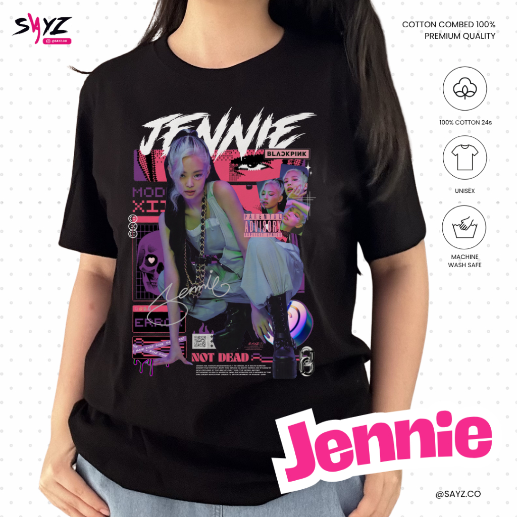 [SAYZCO] Blackpink Basic series เสื้อยืด - Rose Jisoo Jennie Lisa - ผ้าฝ้าย 100% Combed top สําหรับผู้หญิงและผู้ชาย kpop