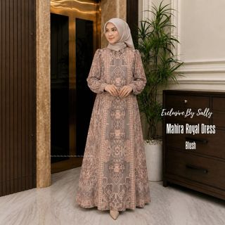Sally Scarf- MAHIRA ROYAL DRESS _SARIMBIT KELUARGA, FULL PRINTING- Exclusive/ daily outfit / dress kondangan __