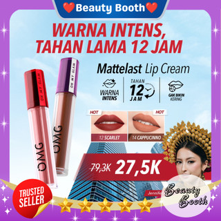 OMG Oh My Glam Lip Cream Matte | Lip Matte Kiss | Lipstick Matte | OMG Glassy Lip TInt - Beauty Booth Beautybooth