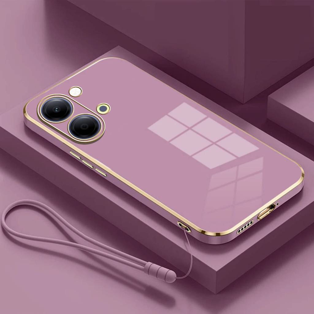 เคสนิ่มสําหรับ Vivo Y05 ปลอกชุบไฟฟ้าฟรีสายรัด