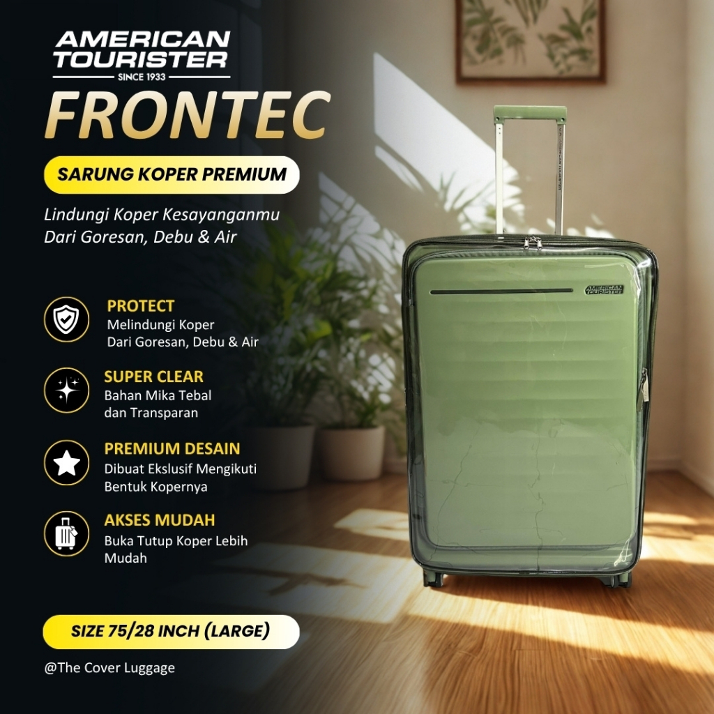 ผ้าคลุมกระเป๋าเดินทาง Fullmica สําหรับกระเป๋าเดินทาง American Tourister โดยเฉพาะ ชนิด Frontec ขนาด 7