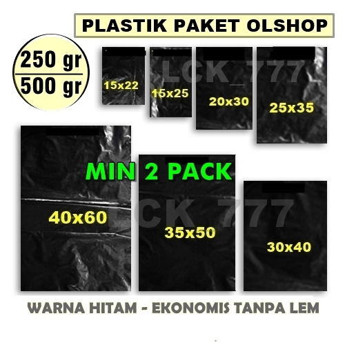 250 GRAM / 500 GRAM - แพ็คพลาสติก OLSHOP PACKAGE 15x22 15x25 20x30 25x35 30x40 35x50 40x60 60x120