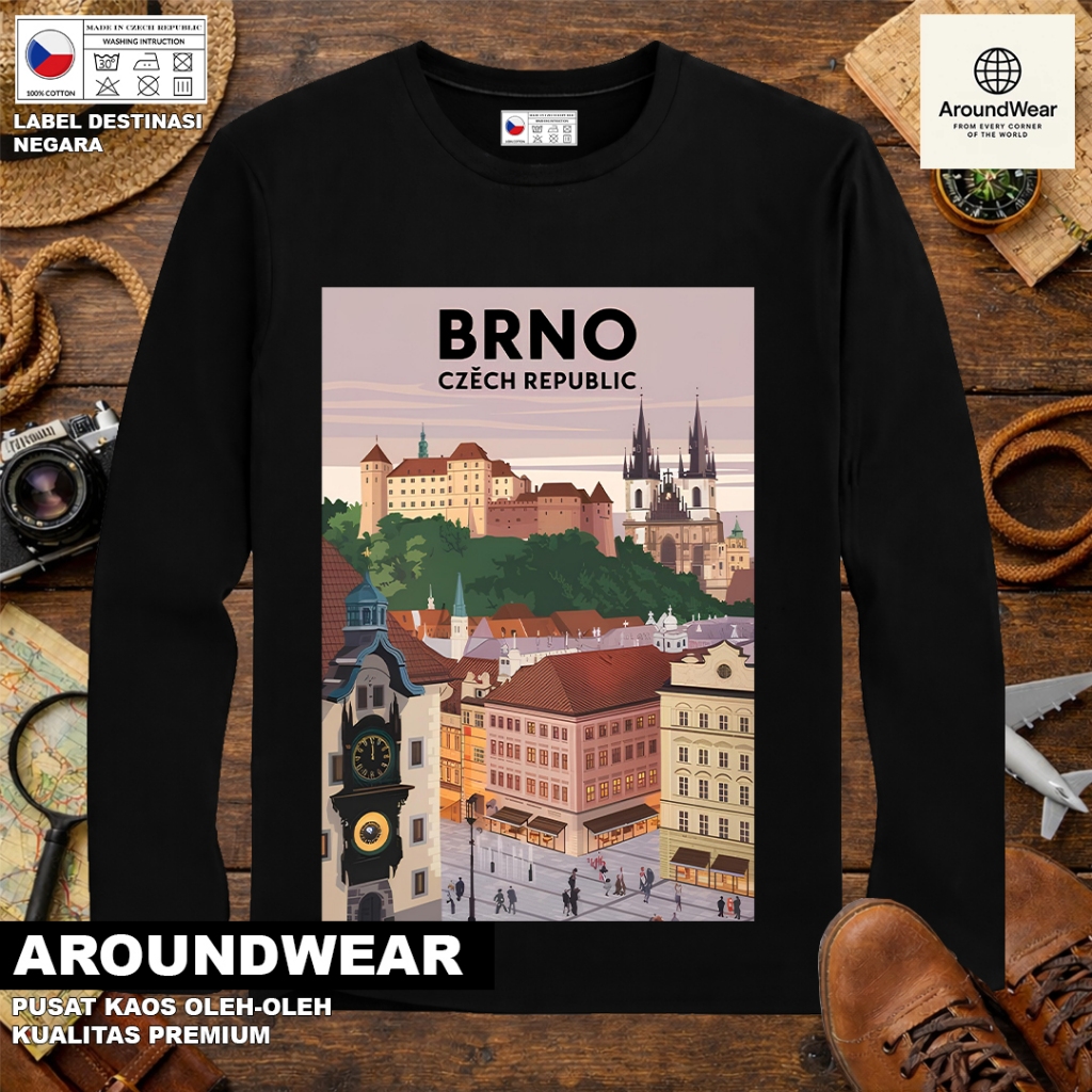 เสื้อยืด LONG-SLEEVED BY CZECH 14 พร้อมแท็กที่ผ่านมาศล CZECH REPUBLIC SOUVENIR ของขวัญระดับพรีเมียม