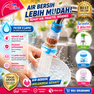 Filter Air Kran Flexible Anti Splash || Saringan Air Kipas Kincir Putar || Penyaring Air Shower