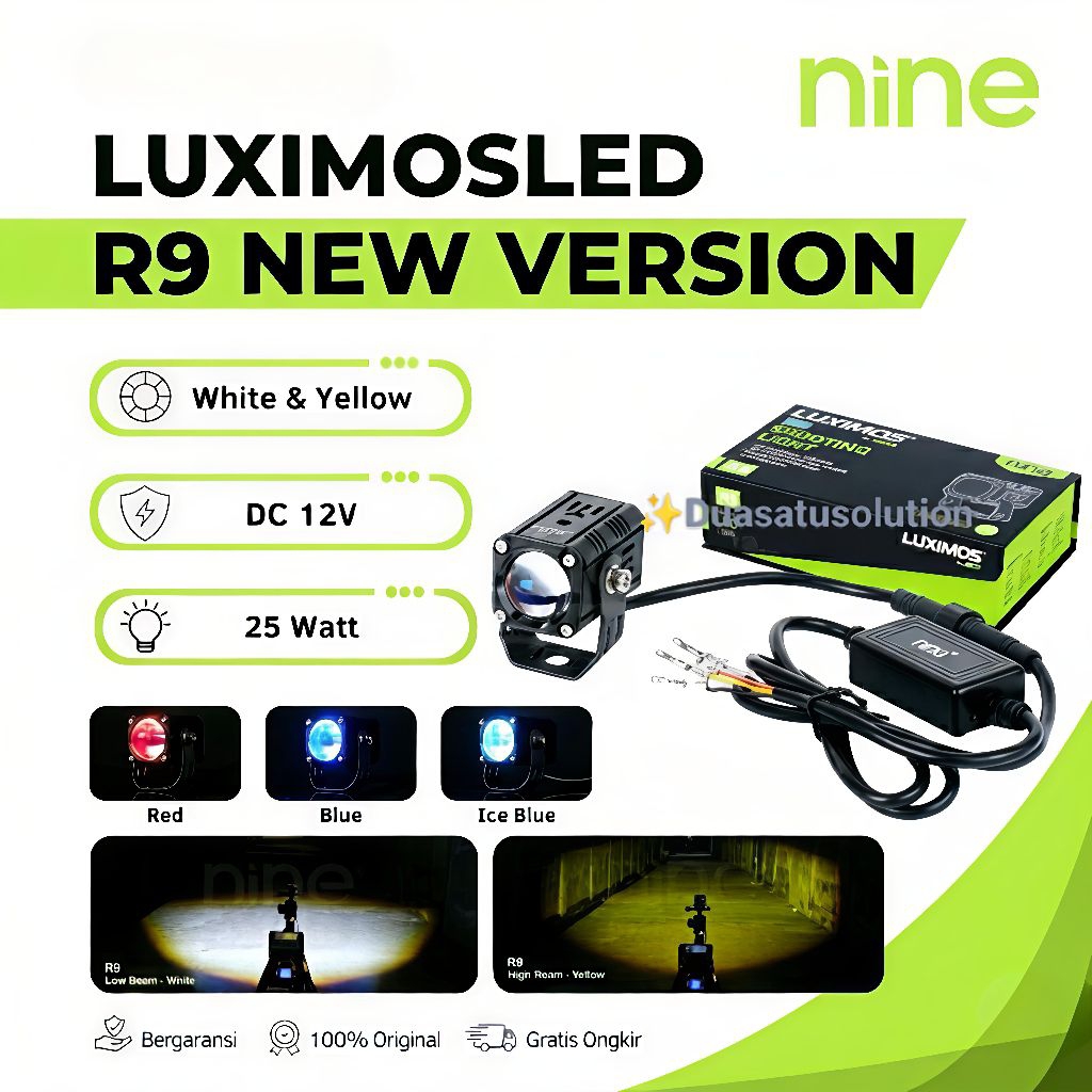 LUXIMOS LED Laser Spotlight 50Watt เลนส์สีน้ําเงิน + Devil R9 Super Bright