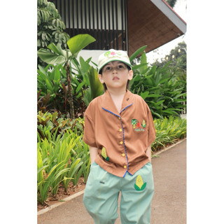 Ciao-Cheerful Corny Shirt-Kemeja Anak Rayon Twill Usia 1-8 Tahun