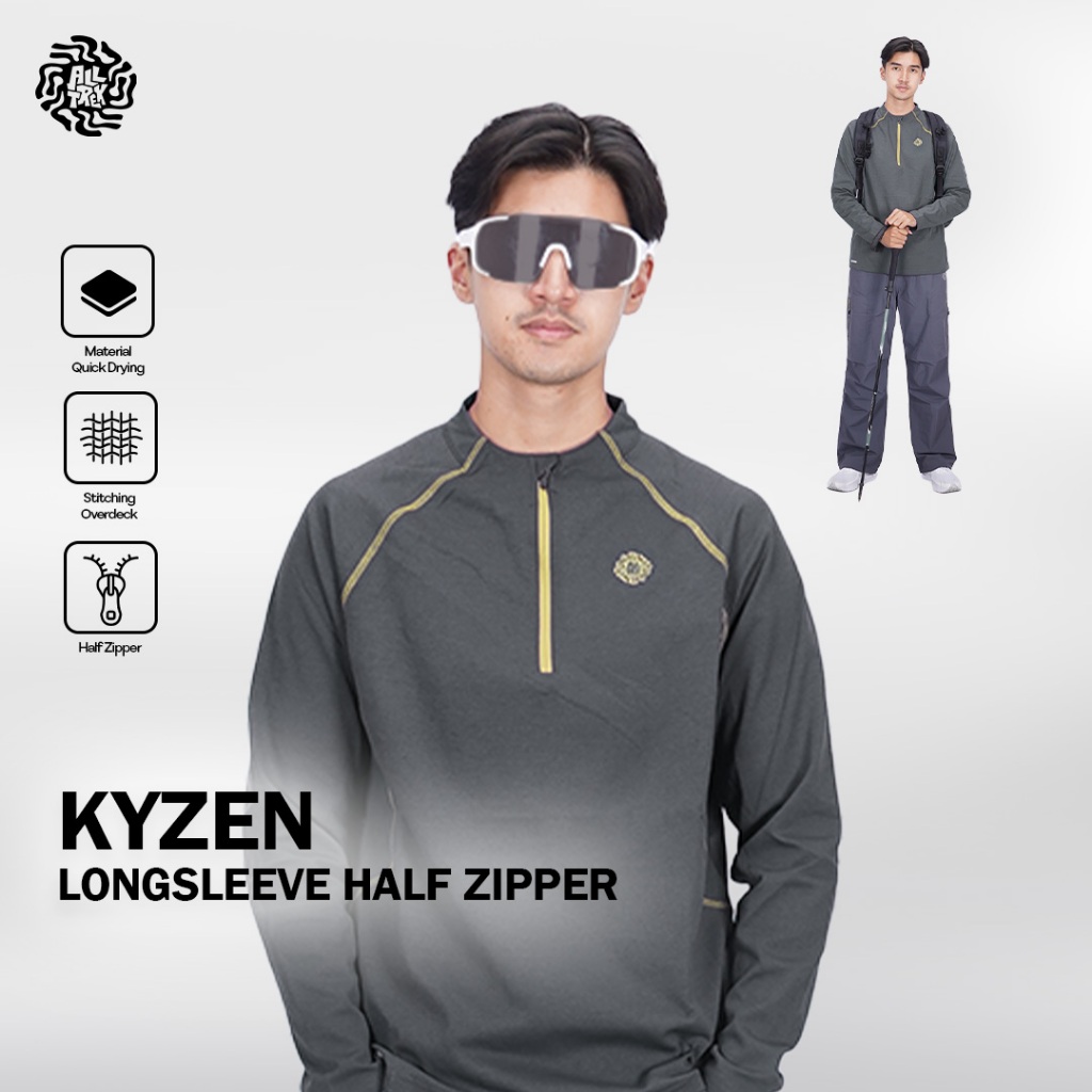 ALLTREK Longsleeves Half Zipper KYZEN Quick Dry Urban Outdoor เสื้อยืดแขนยาว