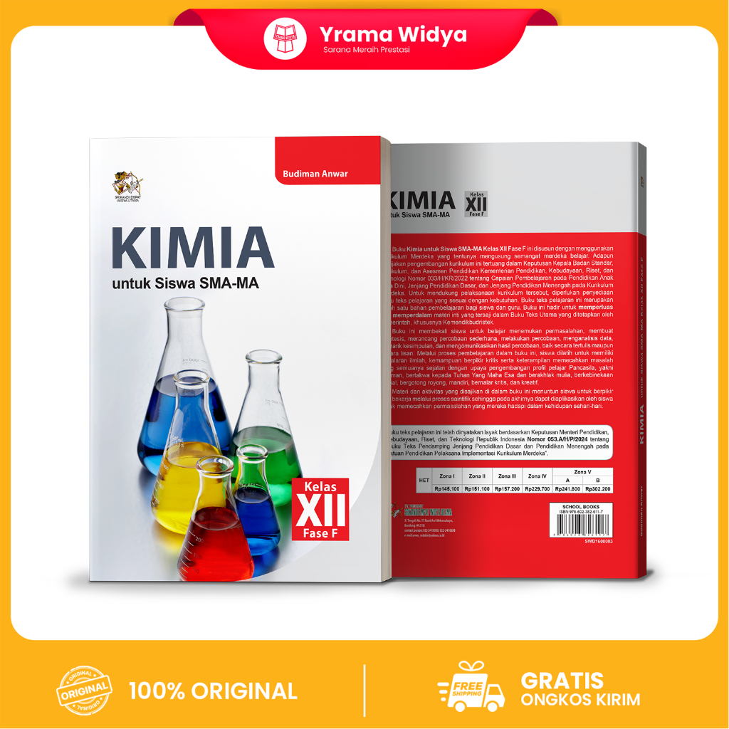 Yrama Widya - [SUWU-Budiman| HET] เคมีสําหรับระดับมัธยมอาวุโส XII Phase F | Curriculum CP033