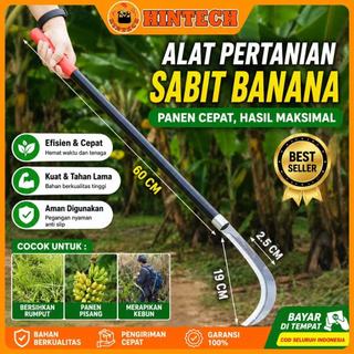 Sabit Pertanian Baja Mangan Super Tajam Tebal Gagang Anti Slip untuk Rumput Gulma & Panen Pisang