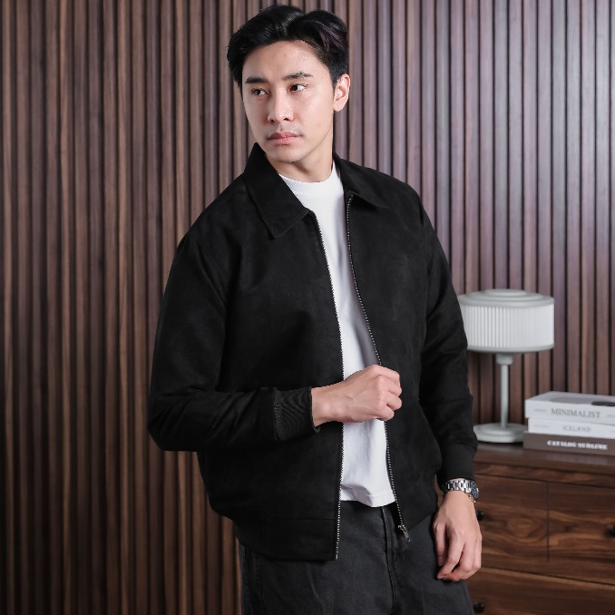 Seigneur Suede Jacket Morven Black - Urban Hide Jacket