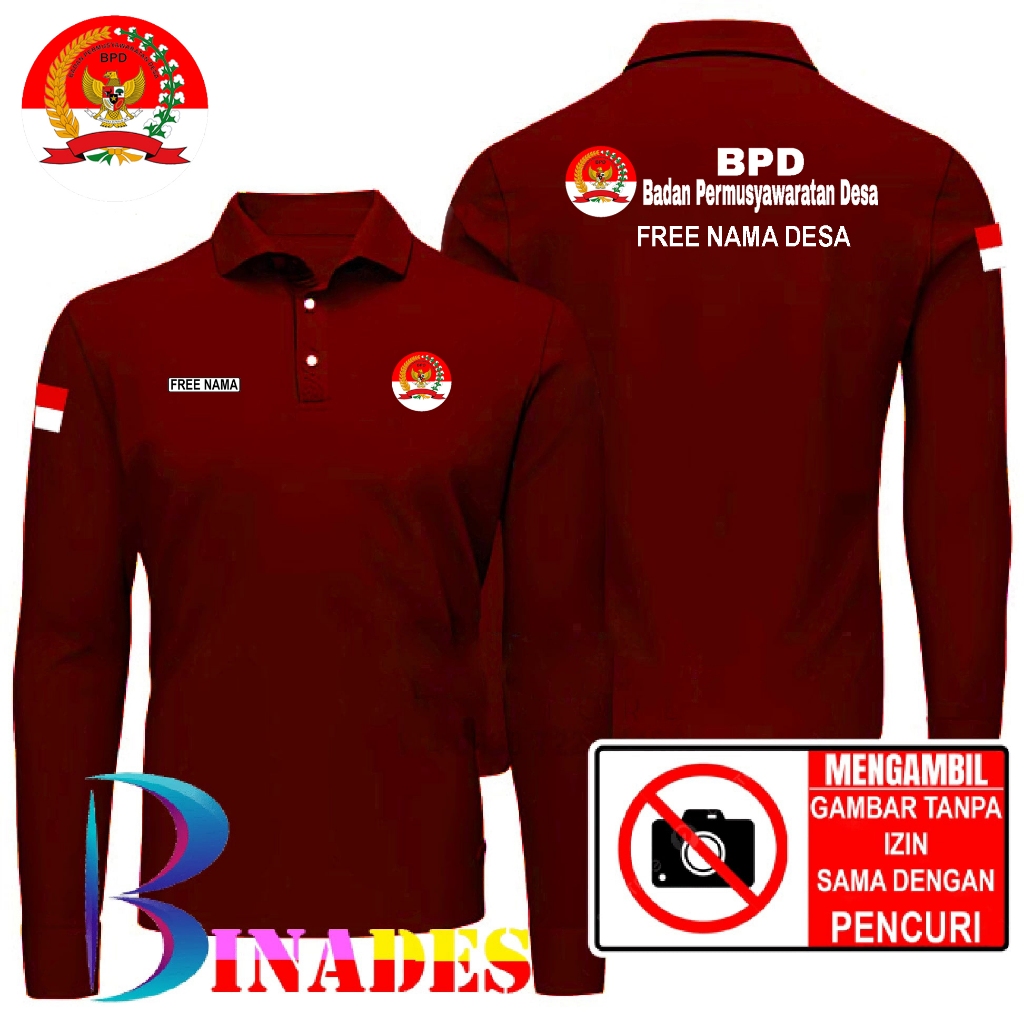 ขาย BPD เสื้อโปโลเสื้อยืดคอปก - Village Care Body ชื่อหน้าอกฟรีและหมู่บ้านพิมพ์หน้าจอดิจิตอล DTF BIN