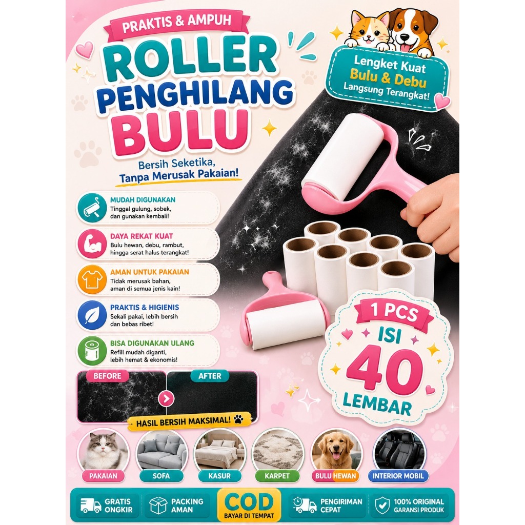 Pet Hair Remover Roller Refill Sticky Roll Refill Sticker Dust Remover Pet Hair Remover