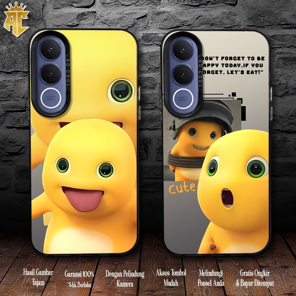 VIVO V70 FE Softcase Premium Matte Hard Case - So Cool IMD Case - เคสโฮโลแกรมเคลือบเงาพร้อม DINO NAI
