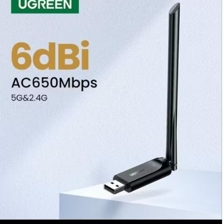 90339 dual band Ugreen AC650 DualBand 6dBi 5Ghz อะแดปเตอร์ USB ตัวรับสัญญาณ Wifi ac 650