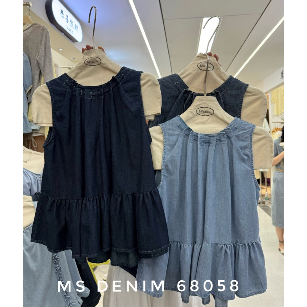 MISHOW DENIM TOP 68058 CH กางเกงยีนส์ผู้หญิง BLOUSE TOP