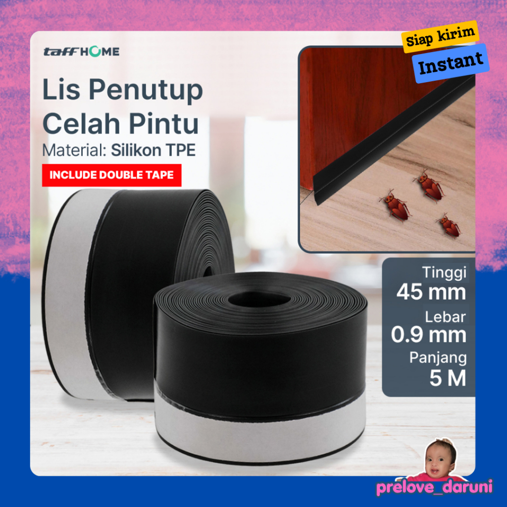 [PD] TaffiHOME Door Bottom Seal 45mmx5M - EACC25 - สีดํา