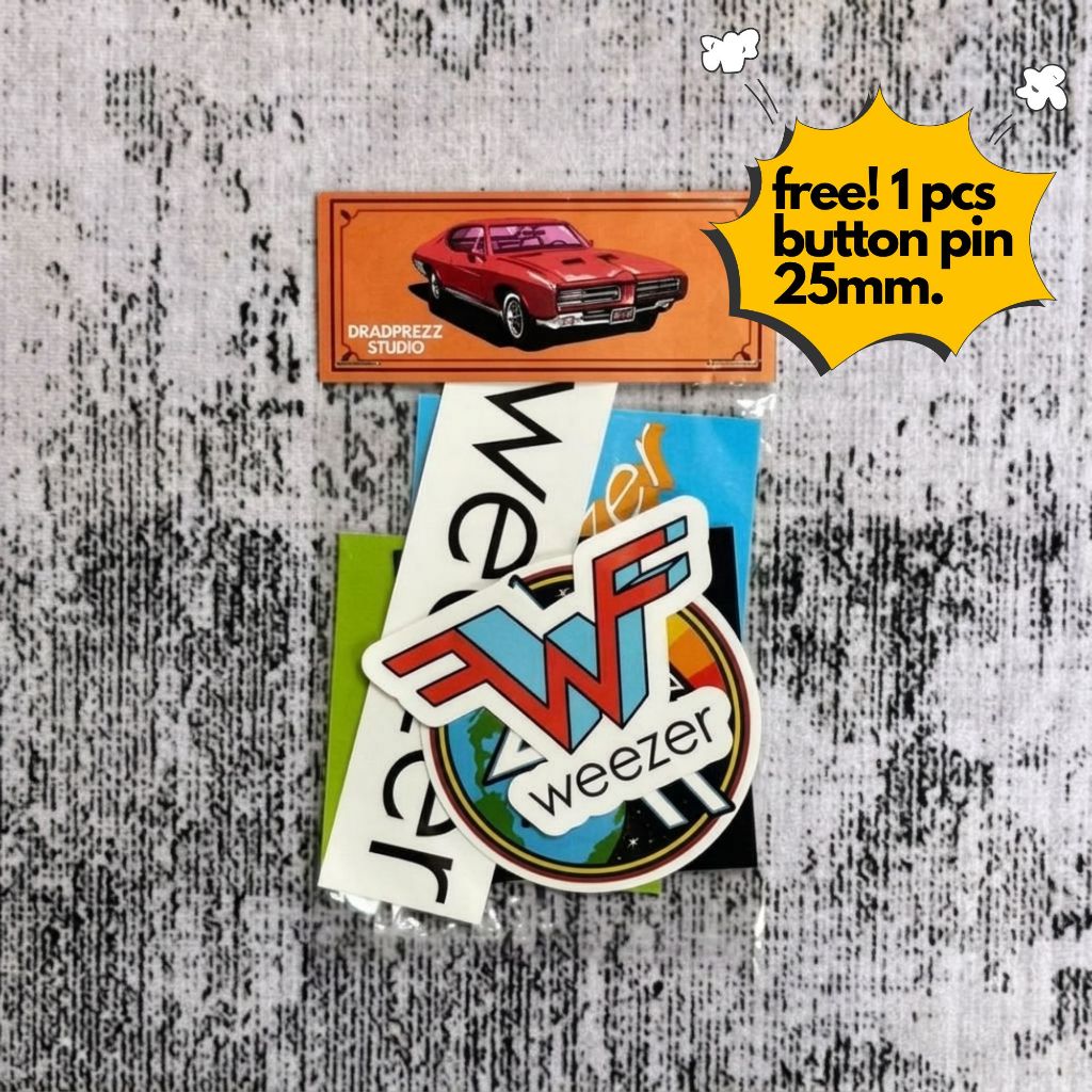 WEZER VINYL STICKER PACK (6 ชิ้น) | สติ๊กเกอร์วงร็อคโลหะ Hardcore punk