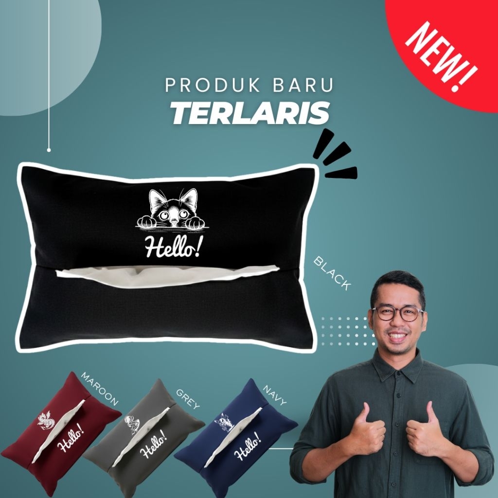 TISSUE BOX / COVER / TRAVEL TISSUE BOX COLORFUL FABRIC MATERIAL AESTHETIC ELECTRICAT TISSUE WHOLE TI