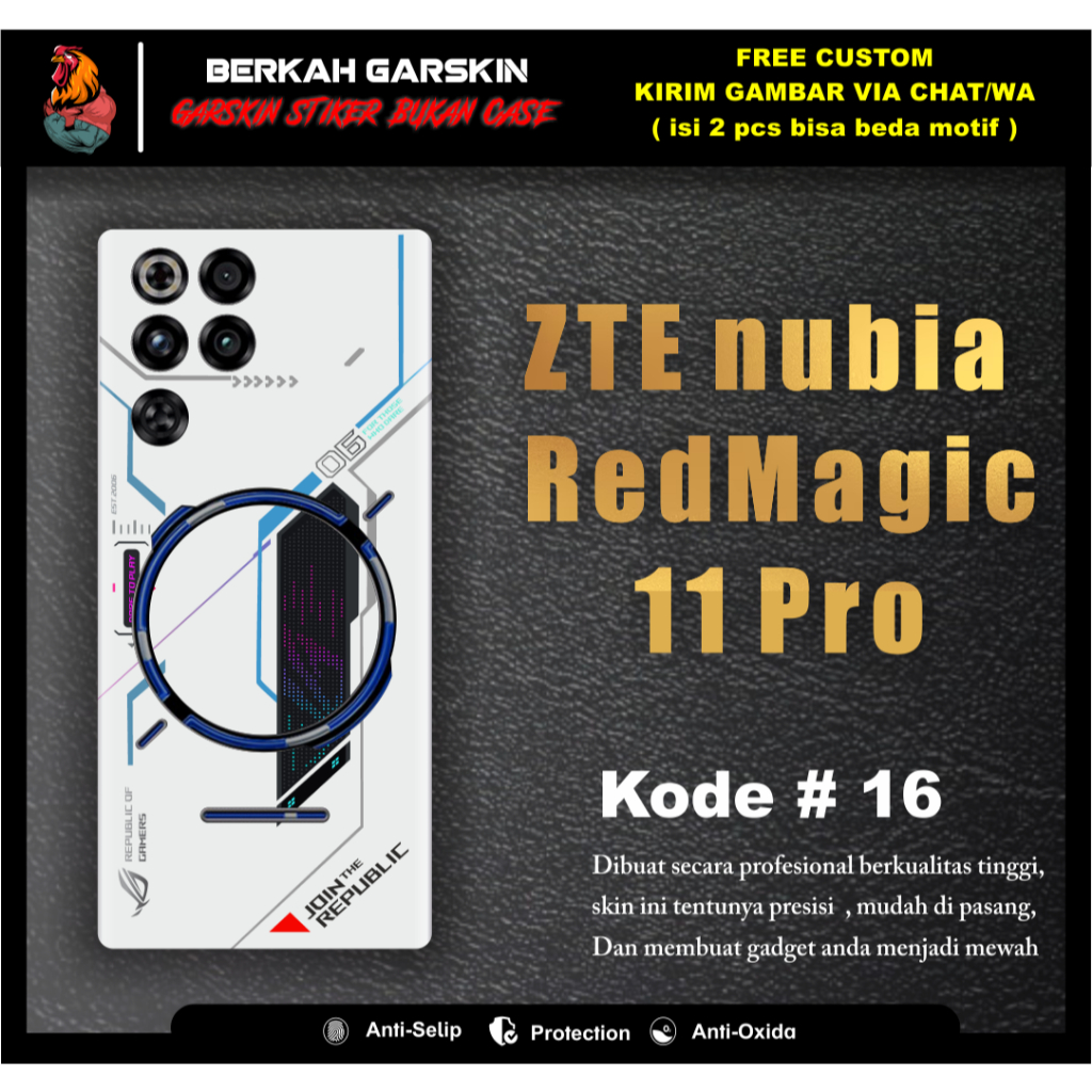 [CONTENTS 2 ชิ้น] สติ๊กเกอร์ Garskin ZTE nubia RedMagic 11 Pro 16-20 สามารถขอภาพได้