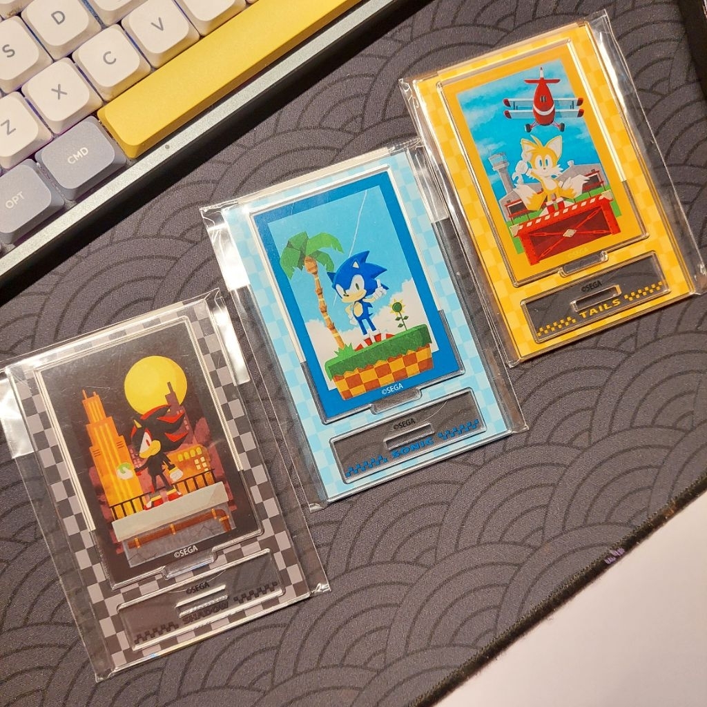 ขาตั้งอะคริลิค Sonic the Hedgehog อย่างเป็นทางการ 50x75mm NEW & SEALED - Sonic, Shadow, Tails