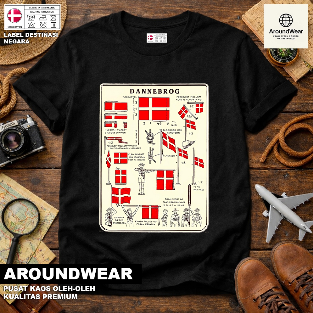 เสื้อยืด DENMARK 5 SOUVENIR พร้อมแท็ก ANSAL DENMARK PREMIUM SOUVENIR MATERIAL GIFT