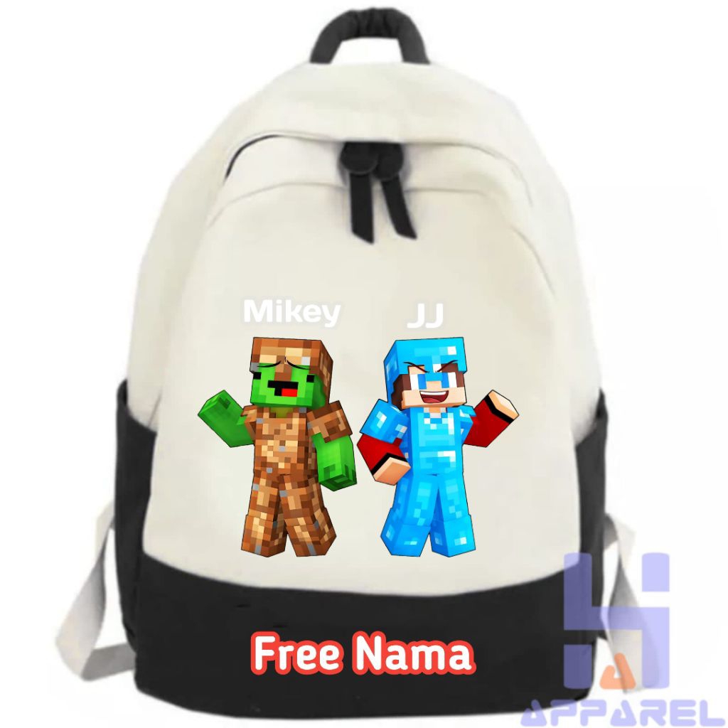 MIKEY AND JJ ROBLOX KIDS BACKPACK ฟรีชื่อ