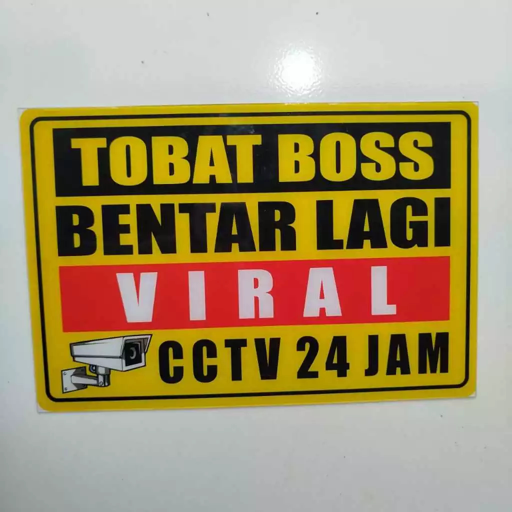 ACRYLIC & 24-HOUR CCTV STICKERS / 24-HOUR CCTV (A2)