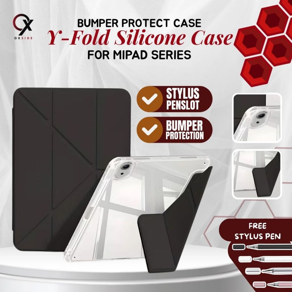 YFold Case Clear Redmi Pad Pro 2 / Mi Pad 7 / Redmi Pad SE อะคริลิคปลอกแท็บเล็ตพร้อมช่องใส่ปากกา