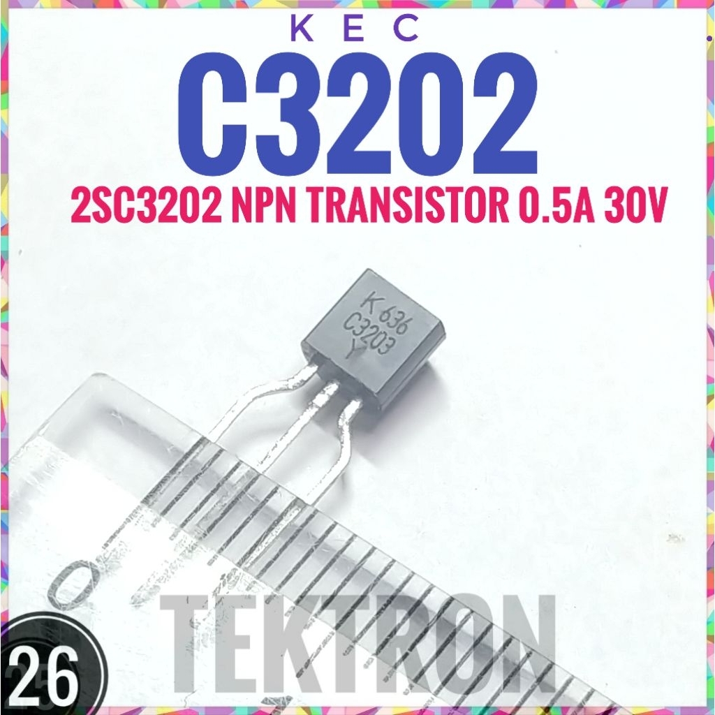 ทรานซิสเตอร์ C3202 KEC 2SC3202 NPN 0.5A 30V 3202 2SC3202 3202