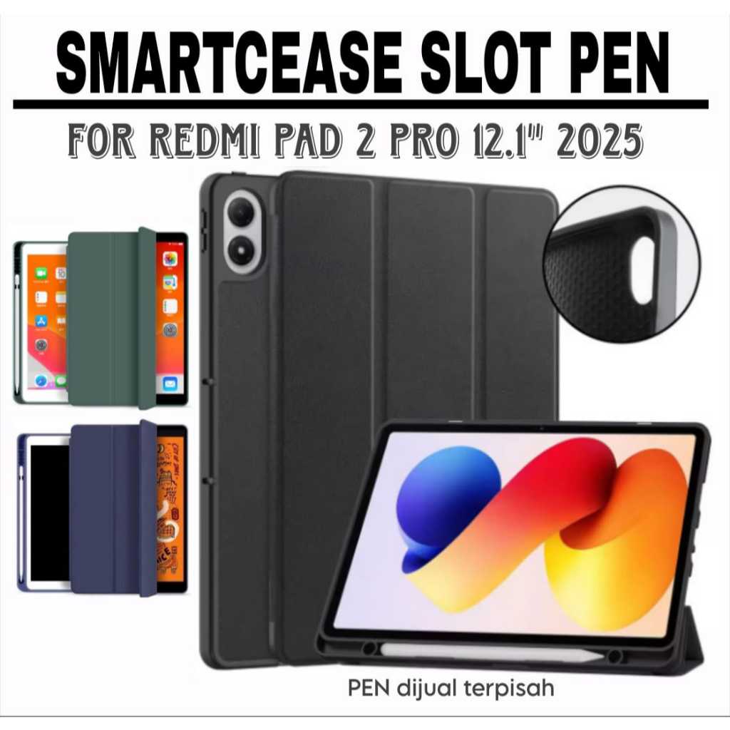 Smartcase Slot pen Redmi pad 2 Pro 12.1" 2025 \ case redmi pad 2 pro / ปลอก redmi pad 2 pro / softca