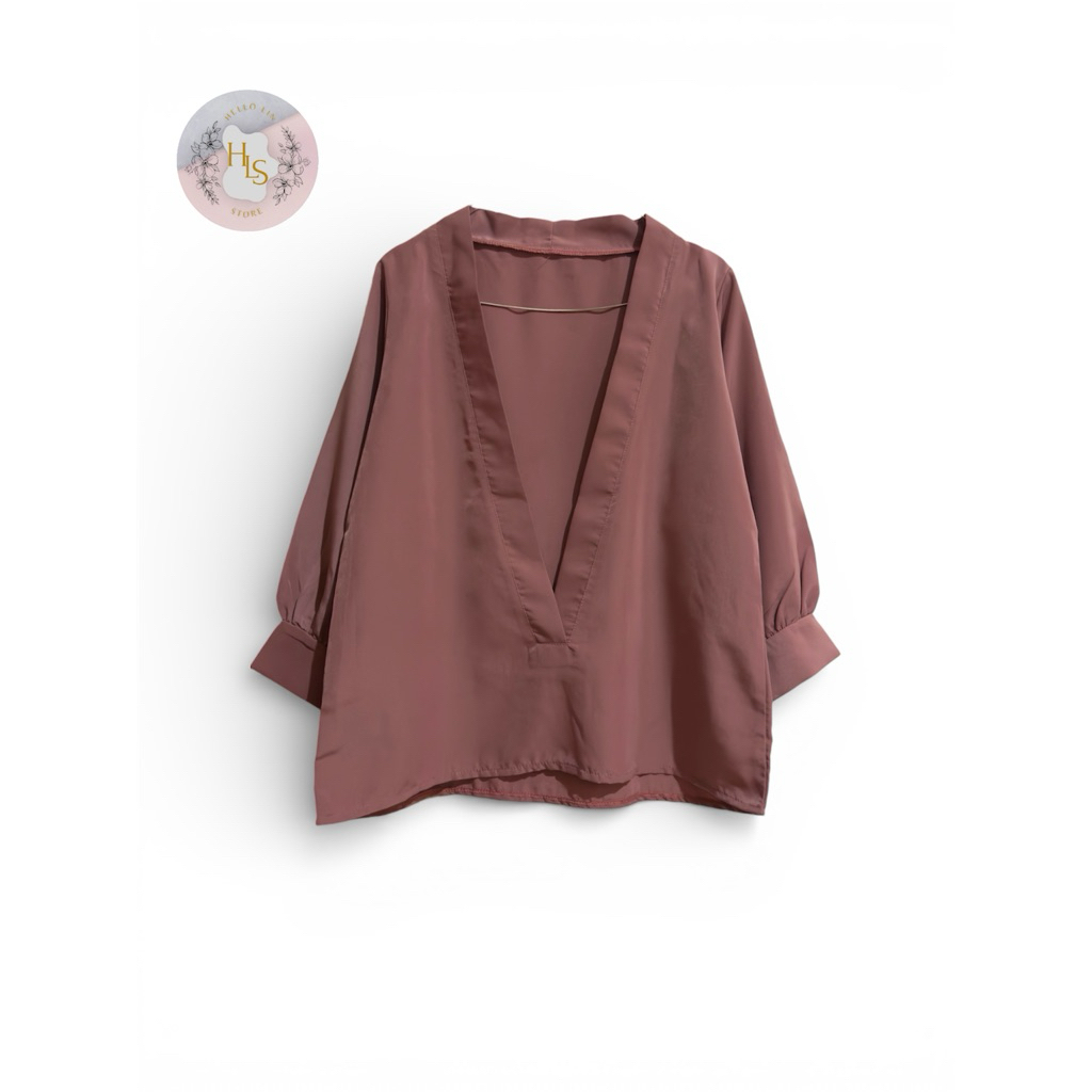 เสื้อคอวีผู้หญิง Mauve
