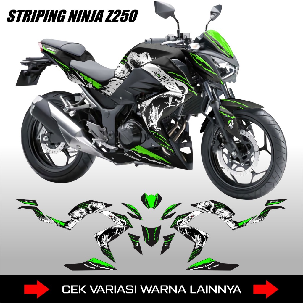 สติ๊กเกอร์ NINJA Z 250 STRIPING / KAWASAKI NINJA Z250 สติ๊กเกอร์มอเตอร์ไซค์