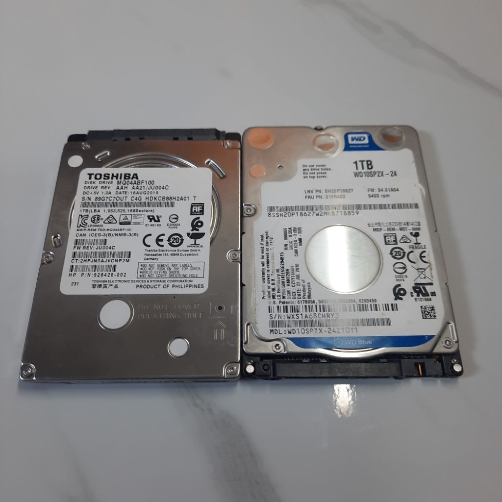 HDD Laptop 1 TB WD และ Toshiba Normal 100% พร้อมใช้งาน Ex แล็ปท็อป