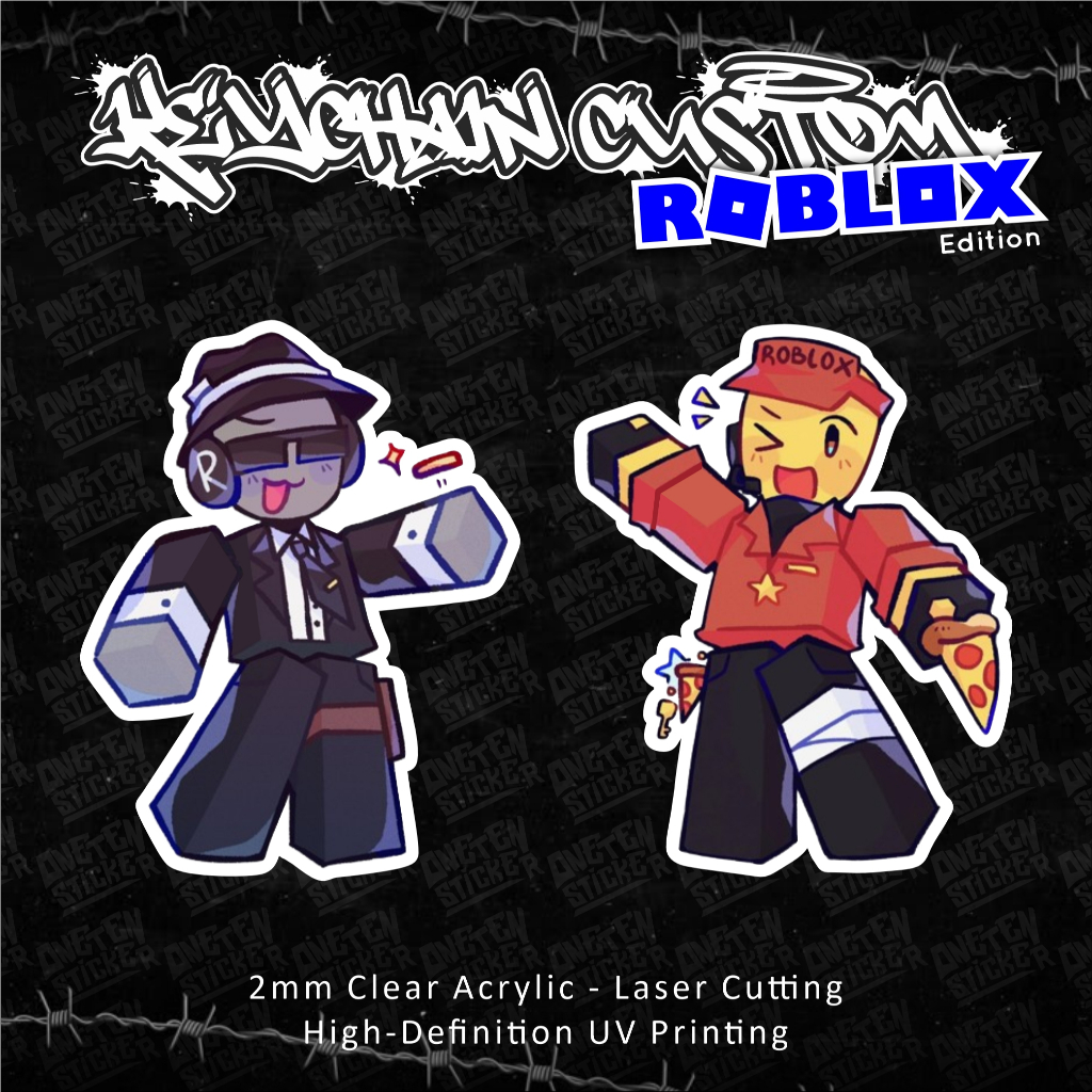 ROBLOX ACRYLIC พวงกุญแจ FORSAKEN CHANCE & ELLIOT | สติ๊กเกอร์หนึ่งสิบ