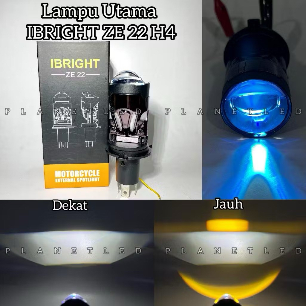 IBRIGHT ZE22 H4 Blue Lens ไฟหน้าเดิม
