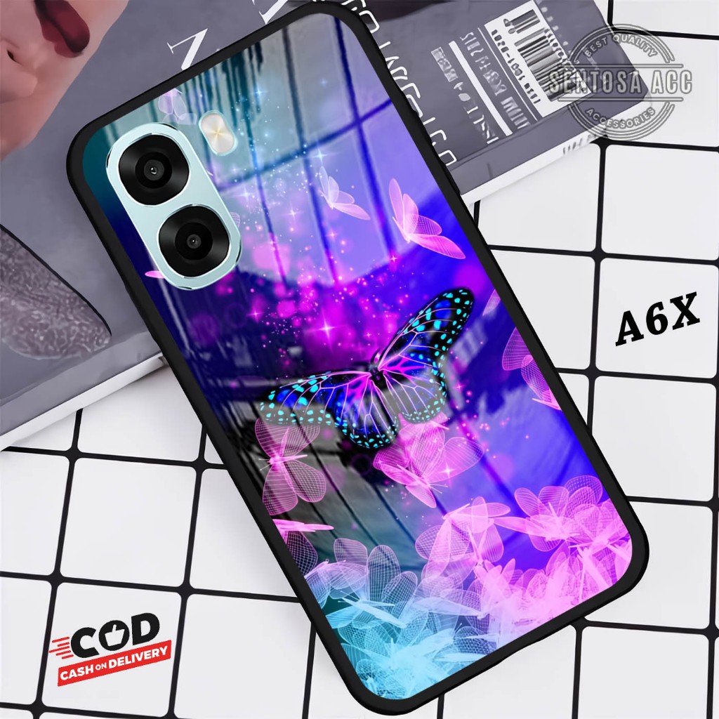 HP Sentosa_case - เคสโทรศัพท์กระจกสําหรับ Oppo A6X 4G/5G [ S87 ].