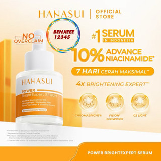 Hanasui Power Bright Expert Serum 20ml (REAL 10% ADVANCE NIACINAMIDE) Mencerahkan kurangi bintik hitam bekas jerawat 10% niacinamide HANASUI hanasui serum wajah face 20 ml