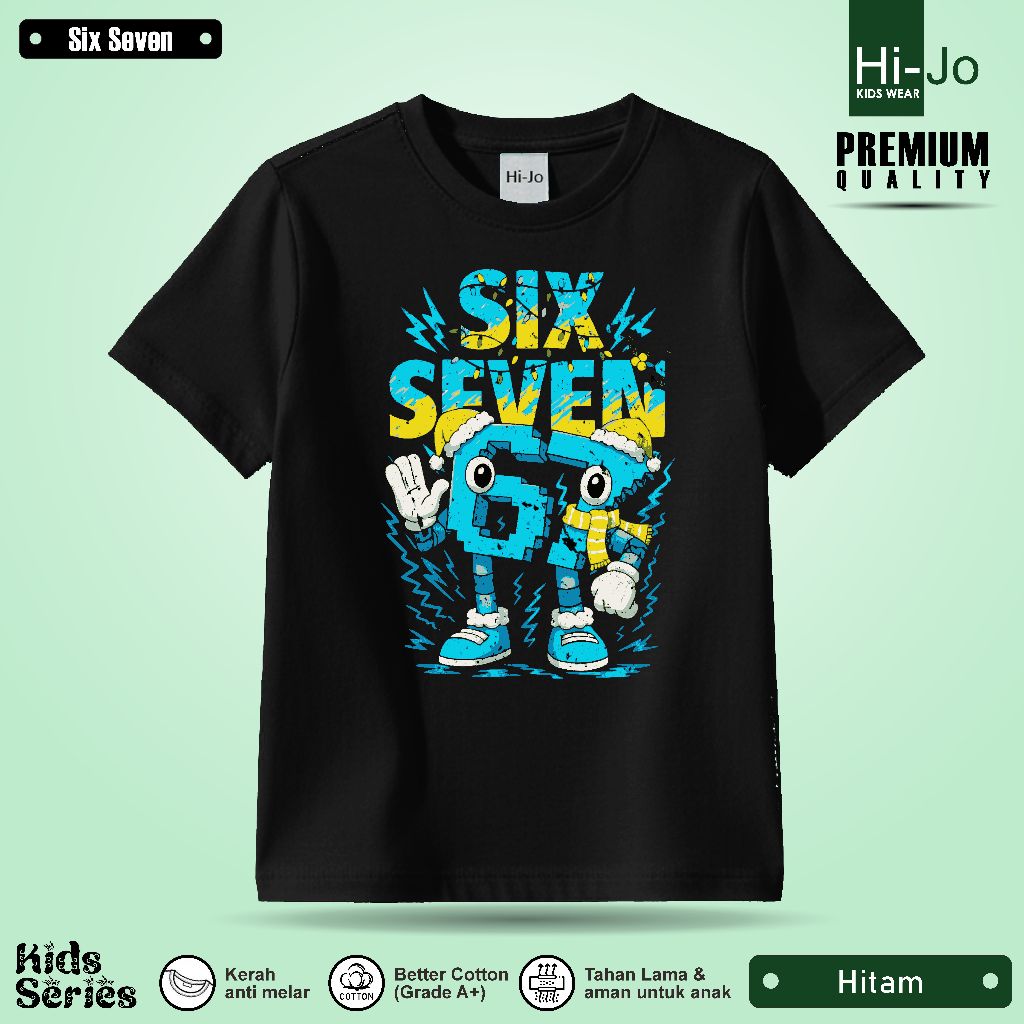 Hi-Jo Kids เสื้อยืดเด็กภาพ 67 Six Seven Boys Girls Size S-XXL อายุ 1-10 ปี