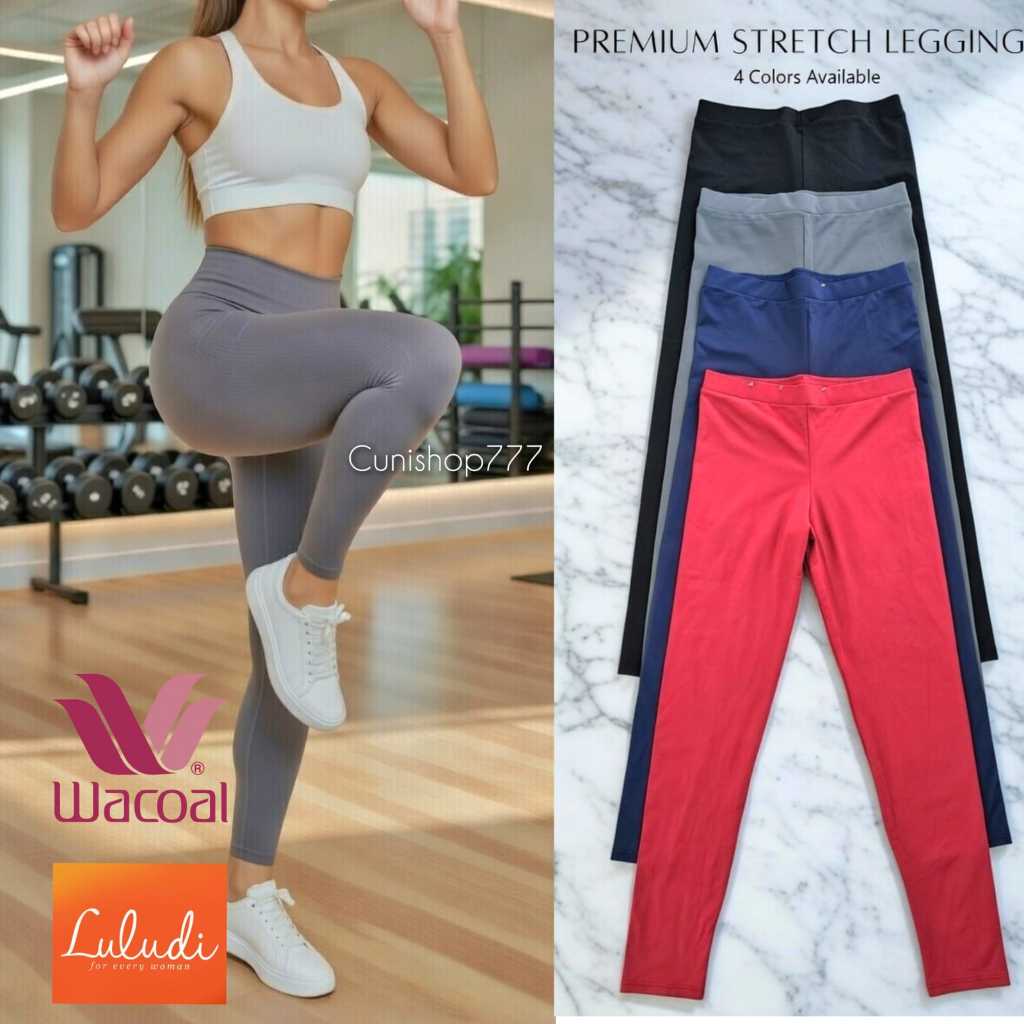 LULUDI WACOAL LEGGING YOGA SPORT PANTS SPORTS LONG PANTS LP 5014 SIZE ML