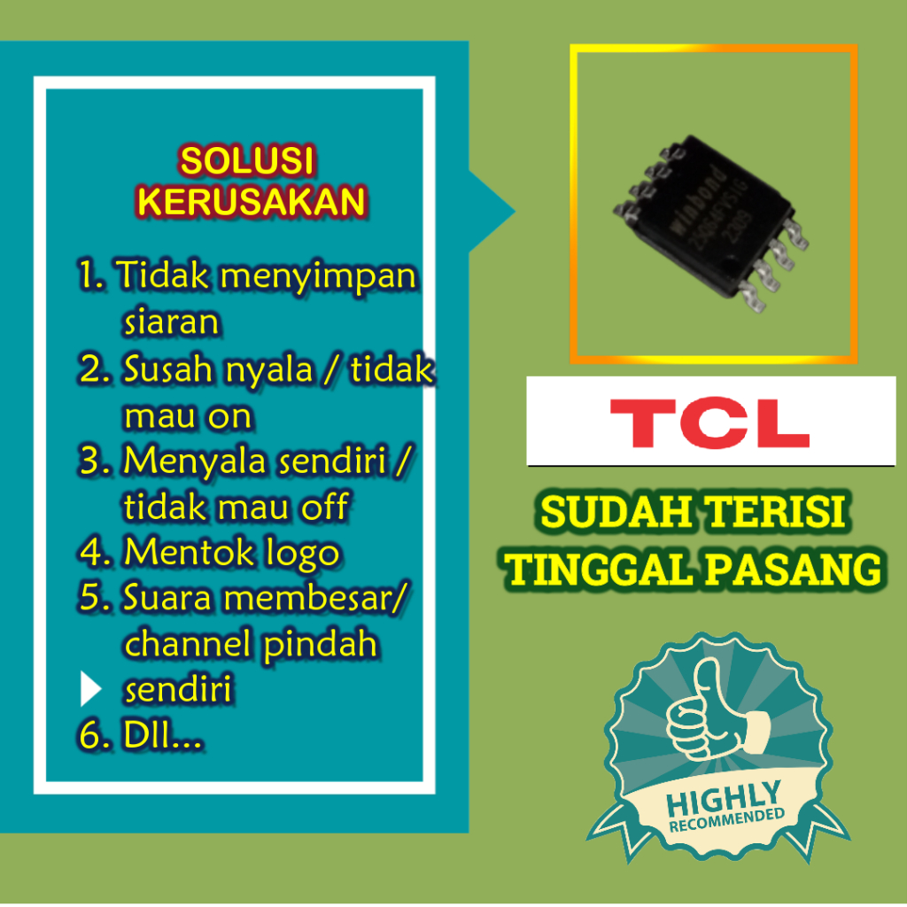 Firmware TCL L24B2800 24B2800 หน่วยความจํา IC ไบโอส์