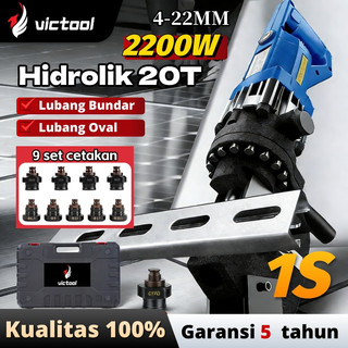 Victool 20T Mesin Pelubang Hidrolik Elektrik 2200W 1S terbentuk Untuk Melubangi Pelat Melubangi Saluran 1S Terbentuk Mesin Pelubang Plat Besi