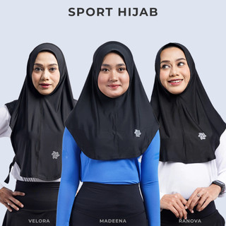 Tiento Kerudung Olahraga Wanita Dewasa Nyaman Anti Panas Spandex Jilbab Instant Spandeks Sport Hijab